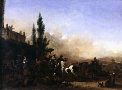 De Terugkeer van de Valkenjacht door Philips Wouwerman